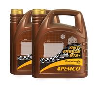 10 (2x5) Litro Pemco Anticongelante 912 + Anticongelante Concentrado Rojo