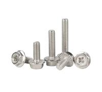 10/30/50/100 Uds. Pernos De Brida Phillips Cabeza Hexagonal Acero Inoxidable 304 A2 Con Tornillo Dentado Perno Externo M5(QTY-10pcs,M5 40mm)