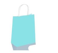 10/30/50 bolsas de regalo para fiestas de vacaciones con asa, bolsa de compras para joyas, Navidad, día de San Valentín, matrimonio, regalo de matrimonio, bolsa de papel de colores (azul, 15 x 21 cm