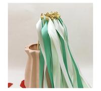 10/30/50 Pcs Mixed Color Silk Ribbon Wands for Wedding & Birthday Party Decorations Varitas Para Bodas(Colour H,30pcs)