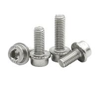 10/30 Uds M3 M4 M5 M6 M8 M10 M12 304 Acero Inoxidable A2-70 Tapa Hexagonal Cabeza Dentada Arandela De Brida Tornillo(25mm,M8 x10pcs)