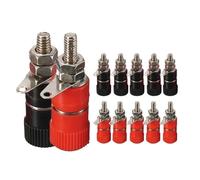 10/40 Uds. Conectores de cable Terminal JS-910B postes encuadernación montador enchufe tipo Banana 4mm(20PCS,Black and Red)