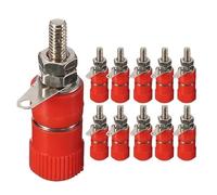 10/40 Uds. Conectores de cable Terminal JS-910B postes encuadernación montador enchufe tipo Banana 4mm(20PCS,Red)