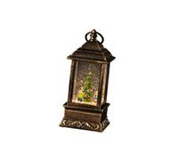 (10.5 cmx10.5 cmx23.5 cm,Bronze Kids)Christmas Snow Globe Lantern Desktop Ornament Musical for Holiday Party Home Bronze Santa