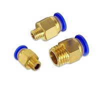 10/50/100 piezas de accesorios neumáticos conector de aire rápido M5 M6 M8 M10 M12 M14 M16 M20 rosca macho métrica tubo de aire a presión (PC10-M12x1.75, 100 piezas)