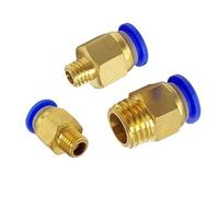 10/50/100 piezas PC conector neumático M5-M20 rosca macho Push In(PC10-M12x1.75,10 PCS)
