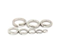 10/50/ 100 Uds arandela de seguridad dividida con resorte junta elástica M1.6 M2 .5 M3 M4 M5 M6 M8 M10 M12 M16 M24 M27 M30 A2 acero inoxidable(50Pcs,M4)