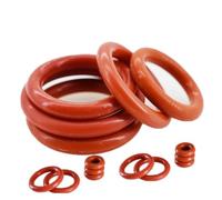 10/50/100 Uds CS 2/2, 4mm Arandelas De Silicona Roja Junta Tórica Sellado Anillos Goma Impermeables
