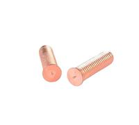 10/50/100 Uds M3 M4- M10 acero al carbono GB perno chapado en cobre soldadura punto tornillo soldadura punto clavo perno for descarga de condensador(M6x25 (10pcs))
