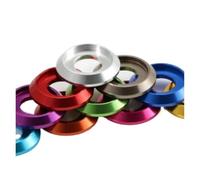 10-50 arandelas de cabeza ahuecada de aluminio de colores M2 M2.5 M3 M4 M5 M6 M8 for tornillos de cabeza abombada(M4 50PCS,Pink)