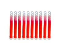 10/50 barritas luminosas con gancho de 6 pulgadas, luz fluorescente for senderismo, camping, actividades al aire libre, emergencias, conciertos y fiestas.(Red,50pcs)