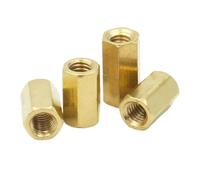 10-50 espaciadores de latón M2 M2.5 M3 M4 M5 M6, espaciadores hexagonales hembra a hembra, pilares huecos(17mm,M4 (20PCS))