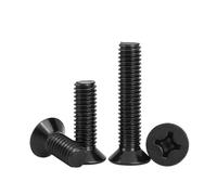 10/50 piezas M1.6 M2 M2.5 M3 M3.5 M4 M5 M6 Mini Pequeño Negro 304 Acero Inoxidable Cruz Plana Avellanada Tornillo Perno(5mm)