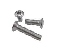10/50 piezas M2 .5 M3 M4 M5 M6 GB820 DIN966 A2-70 Acero inoxidable 304 Tornillo de cabeza Phillips con elevación ovalada(10pcs M4,20mm)