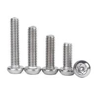 10/50 piezas M3 M4 M5 M6 botón Torx de seis lóbulos cabeza redonda a prueba de manipulaciones tornillo de seguridad antirrobo 304 acero inoxidable con Pin, 10 piezas, M3X30mm