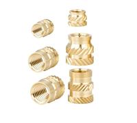 10-50 Piezas M4 M5 Doble Sarga Moleteada Moldeo Por Fusión En Caliente Inyección Insertar Inserto Roscado Impresora 3d(Length 4mm (50pcs),M5 (OD6.5mm))
