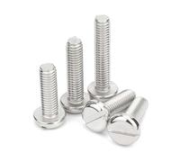 10/50 Uds 304 A2 acero inoxidable GB67 rosca métrica cabeza ranurada redonda tornillo de máquina M3 M4 M5 M6 M8 longitud del perno = 4-60mm(20mm,10pcs M5)