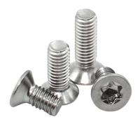 10/50 Uds 304 A2 Acero Inoxidable M1.4 .6 M2 .5 M3 M4 M5 M6 GB2673 Cabeza Torx De Seis Lóbulos Tornillo Avellanado Plano L: 3-50mm(20mm,M2.5 50pcs)