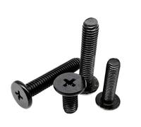 10/50 Uds CM M1.6 M2 .5 M3 M4 M5 M6 Negro 304 Acero Inoxidable Ordenador Portátil Cruz Ultra Delgado Bajo Plano Oblea Cabeza Tornillo(18mm,10pcs M6)