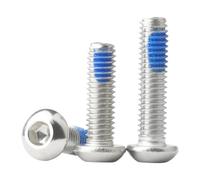 10-50 Uds DIN7380 M2M2.5 M3 M4 M5 M6 304 Cabeza Hexagonal De Acero Inoxidable Perno Botón Medio Recubierto Tornillo Dispensador Pegamento Azul(M5x30mm-20pcs)