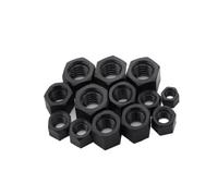 10-50 Uds DIN934 M2 .5 M3 M4 M5 M6 PA66 tuerca hexagonal de nailon blanco o negro tuercas hexagonales de plástico traje de rosca métrica for tornillos pernos(Black,M6 20pcs)