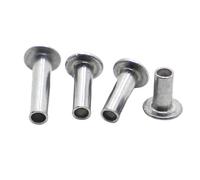 10-50 Uds GB873 cabeza de botón redonda de aluminio medio remache semihueco diámetro M2 M2.5 M3 M4 M5 M6(M2 50pcs,10mm)