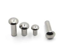 10-50 Uds M0.8 M1 M1.2 M1.4 M1.6 M2 M2.5 M3 M4 M5 M6 304 remache de cabeza redonda sólida de acero inoxidable remache autotaponable de aleación(M1.2 50pcs,20mm)