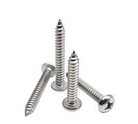 10/50 Uds M1 .2 .4 .7 M2 M3 M4 M5 M6 Mini Pequeño 304 Acero Inoxidable Cruz Pan Cabeza Redonda Autorroscante Tornillo De Madera(25mm,M3.5 50pcs)