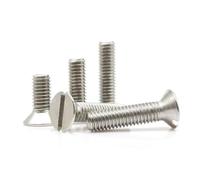 10/50 Uds M1.2 M1.6 M2 M2.5 M3 M4 M5 M6 M8 M10 304 A2-70 acero inoxidable GB68 ranura plana tornillo de cabeza avellanada(4mm,50pcs M2.5)