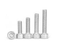 10/50 Uds M1.4 .6 M2 .5 M3 M4 304 A2 acero inoxidable DIN912 hexágono cabeza hueca hexagonal tornillo Allen longitud = 2-100mm(5mm,50Pcs M1.4)