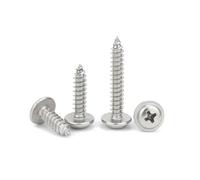 10/50 Uds M1.4 .7 M2 a M6 304 cabeza redonda cruzada de acero inoxidable con cuello arandela tornillo madera autorroscante DIN968(8mm,50pcs M3.5)