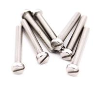 10/50 Uds M1.6 M2 .5 M3 M4 M5 M6 304 A2-70 acero inoxidable GB65 cabeza ranurada columna redonda tornillo de queso(10mm,M2.5 50pcs)