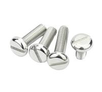 10-50 Uds M1.6 M2 .5 M3 M4 M5 M6 304 A2-70 tornillo de máquina cabeza redonda con rosca métrica ranurada y(25mm,M6 10pcs)