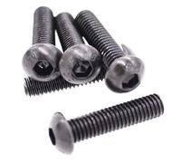 10/50 Uds M1.6 M2 .5 M3 M4 M5 M6 M8 Negro Grado 10,9 Acero ISO7380 Hexágono Cabeza Con Conector Hexagonal Botón Seta Tornillo Allen(14mm,M4 10pc)