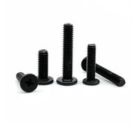 10/50 Uds M1.6 M2 .5 M3 M4 M5 M6 Negro 304 Ordenador Portátil De Acero Inoxidable CM Cabeza Ultrafina Oblea Plana Tornillo Delgada(35mm,10pcs M6)