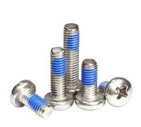 10-50 Uds M1.6 M2 .5 M3 M4 M5 M6 tornillo con parche de acero inoxidable 304 tornillos bloqueo cabeza cruzada(4mm,M2 50pcs)