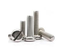 10/50 Uds M1.6 M2 M2.5 M3 M4 M5 M6 M8 M10 304 A2-70 acero inoxidable GB67 ranura plana tornillo de cabeza redonda(5mm,50pcs M3)
