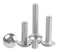 10/50 Uds M2 .5 M3 M4 M5 M6 304 A2 tornillo de cabeza redonda grande acero inoxidable perno armadura empotrada cruzada(6mm,M3 50pcs)