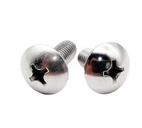 10/50 Uds M2 .5 M3 M4 M5 M6 304 acero inoxidable JISB1111T tornillo con cabeza de armazón perno cruzado redondo plano grande(8mm,50pcs M2)