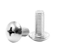 10/50 Uds M2 .5 M3 M4 M5 M6 M8 304 A2-70 Acero Inoxidable JISB1111T Cabeza De Armazón Grande Plano Redondo Tornillo Cruzado L = 3-80mm(50mm,M6 10pcs)