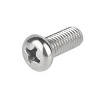 10/50 Uds M2 .5 M3 M4 M5 M6 M8 A2 304 tornillo de cabeza redonda cruzada acero inoxidable diámetro 2 3 4 8mm longitud 12-18mm(14mm,M5 (10Pcs))