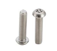 10/50 Uds M2.5 M3 M4 M5 M6 M8 A2-70 304 cabeza redonda de botón Torx seis lóbulos acero inoxidable con Pin tornillo seguridad a prueba manipulaciones(10mm,10pcs M6)