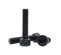 10/50 Uds M2 .5 M3 M4 M5 M6 M8 DIN912 Tapa Hexagonal De Rosca Completa Tornillo Cabeza Allen Negro Grado 12,9 Acero(50mm,M3 50pcs)