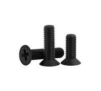 10~50 Uds M2 .5 M3 M4 M5 M6 M8 Tornillos De Cabeza Avellanada Nailon Negro Pernos Cruzados Plana Plástico Longitud 4 40mm(10mm,M2-50pcs)