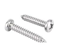 10/50 Uds M2.9 M3 .5 M4.2 .8 M5. M6.3 304 Tornillo De Madera Autorroscante Cabeza Redonda Cruzada Acero Inoxidable(45mm,10pcs M5.5)