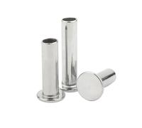 10/50 Uds M2 M2.5 M3 M3.5 M4 M4.5 M5 M6 GB875 304 cabeza plana de acero inoxidable Semi-hueco Semi-tubular vástago remache(16mm,20pcs M3)