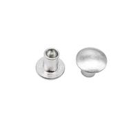 10/50 Uds M2 M2.5 M3 M4 M5 M6 GB873 botón plano redondo de aluminio cabeza de armazón medio remache semihueco diámetro 2mm 3mm 4mm 5mm 6mm(M3 50pcs,25mm)