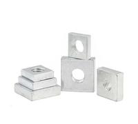 10-50 Uds M2 M3 M4 M5 M6 M8 tuerca cuadrada acero al carbono galvanizado Zinc plateado bloque cuadrangular fino for perfil de aluminio DIN562(M4x7x7x2 (40pcs))