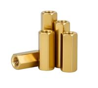 10-50 Uds M3 Hex Latón Roscado PCB Soporte Separador Hembra A Hexagonal Placa Base Estante Espaciado Tornillo Pernos Tablero Pilares Columna(Length 15.5mm(20pcs))