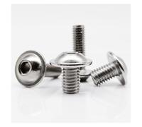 10/50 Uds M3 M4 M5 M6 M8 A2 304 hexagonal de acero inoxidable cabeza de brida de botón medio redondo con tornillo de arandela(55 mm,M3 10pcs)